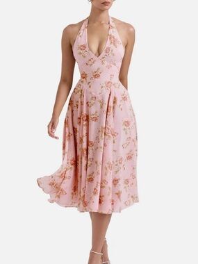 cesca floral ruched high-low corset dress Clothing : Maxi Dresses : 'Cesca' Rose Pink Maxi A beautiful choice for special occasions House of CB | Dresses